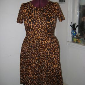 Lularoe Leopard Amelia Print Dress L